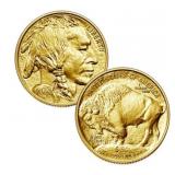 US Mint 1 pz  .999 Fine Gold One Ounce Buffalo