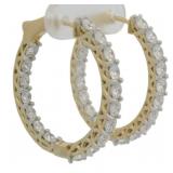 Brilliant 5.00 ct Lab Diamond Hoop Earrings