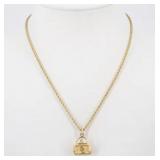 Christian Dior Bag Motif Gold Necklace