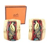 Hermes Enamel Clip-On Earrings