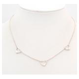Tiffany & Co. 3P Open Heart Necklace