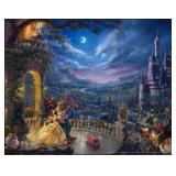 Beauty & The Beast Dancing In Moonlight by Kinkade