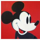 Red Mickey Large Canvas Giclee by Andy Warhol