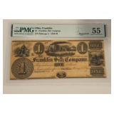 1836 $1 Franklin, OH Bank Note