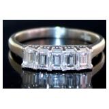 Platinum .90 ct Natural VS Diamond Ring