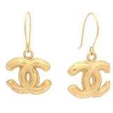 Chanel Vintage Classsic CC Mark Earrings