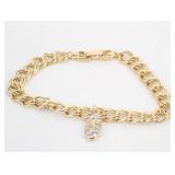 Givenchy Rhinestone Logo Bracelet