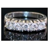Platinum 1.00 ct Natural Brilliant Diamond Ring