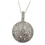 14kt Gold Round Brilliant 1.33 ct Diamond Necklace