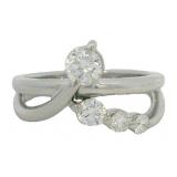 Platinum .40 ct Natural Diamond Ring
