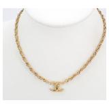 Chanel Coco Button Necklace