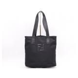 Fendi Nylon & Leather Tote Bag