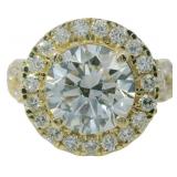 14kt Gold 4.26 ct Round Cut VS1 Diamond Ring