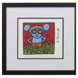 Andy Mouse Print Plate Signed by Keith Harring