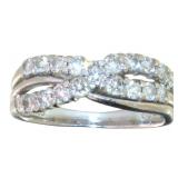 Platinum 3/4 ct Natural Brilliant Diamond Ring