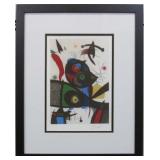 Oda a Joan Miro Plate 3 Framed by Joan Miro