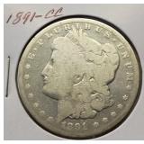 1891 Carson City Morgan Silver Dollar