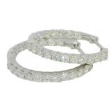 1.65 ct VS Lab Diamond Inside Out Hoop Earrings