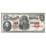 1907 $5 Woodchopper Legal Tender Note