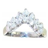 Platinum 1.02 ct Natural Marquise VS Diamond Ring