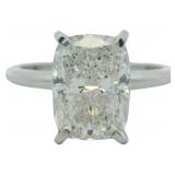 14kt Gold 3.00 ct Cushion VS Lab Diamond Ring