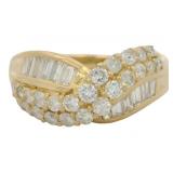 18k Gold 1.02 ct Natural Brilliant Diamond Ring