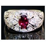 Platinum 1.44 ct Natural Ruby & VS Diamond Ring