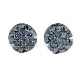Stunning Pave' Diamond Stud Earrings