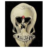 Ballerina In Skull Canvas by Salvador Dali