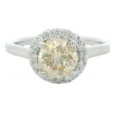 14kt Gold 1.40 ct Round Natural Diamond Ring