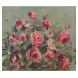 Roses of Vargemont Canvas by Pierre-Auguste Renoir