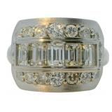 Platinum 2.22ct Natural Brilliant VVS Diamond Ring