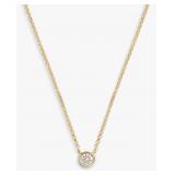 10kt Gold 1/5 ct 18' Diamond Solitaire Necklace