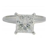 14k Gold 2.37 ct Princess Cut VS Lab Diamond Ring