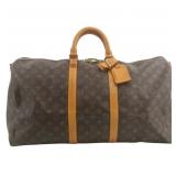 Louis Vuitton Monogram Keepall 55 Booston Bag