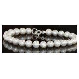 Natural 8 mm Gray Pearl 7' Bracelet
