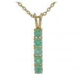 Elegant Natural Emerald Necklace