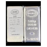 1/2 Kilo:  .999 Fine Silver Bar