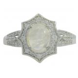 Natural 2.20 ct Moonstone Cocktail Ring