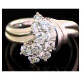 Platinum 1.00 ct Natural Brilliant Diamond Ring
