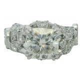 14kt Gold 3.70 ct Cushion Cut VS Lab Diamond Ring
