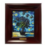Black Roses II Hand Painted Frame Van Gogh Limited