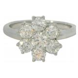 Platinum 1.00 ct Natural VS2 Diamond Ring