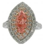 Fancy 3.64 ct Pink Marquise VS Lab Diamond Ring