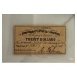 $20 Confederate States of America Small Note