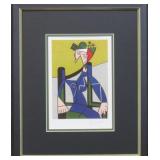 Woman In Armchair Framed Giclee Roy Litchenstein