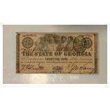 1863 State of Georiga 25 Cent Note