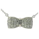 Brilliant 1.09 ct VS Diamond Bow Necklace