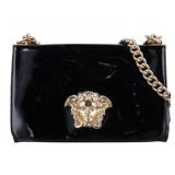 Versace La Medusa Patent Leather Shoulder Bag