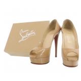 Christian Louboutin Patent Peep Toe Pumps Size 36